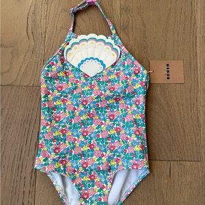Boden Kids Floral One Piece - Pink, Blue, Yellow